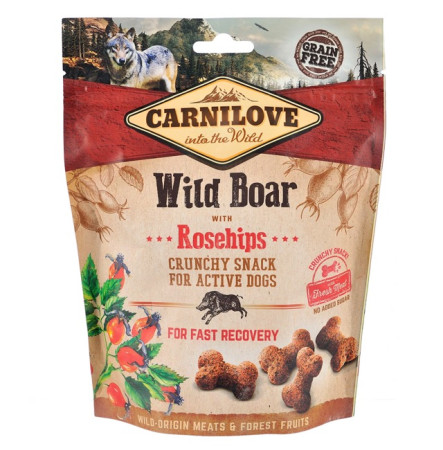 Carnilove Dog Crunchy Snack з диким кабаном та шипшиною для собак 200 г